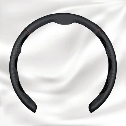 Nexi Customized Car Logo Breathable Ultra-thin 5D Leather & Carbon Car Steering Wheel Cover Universal Fit